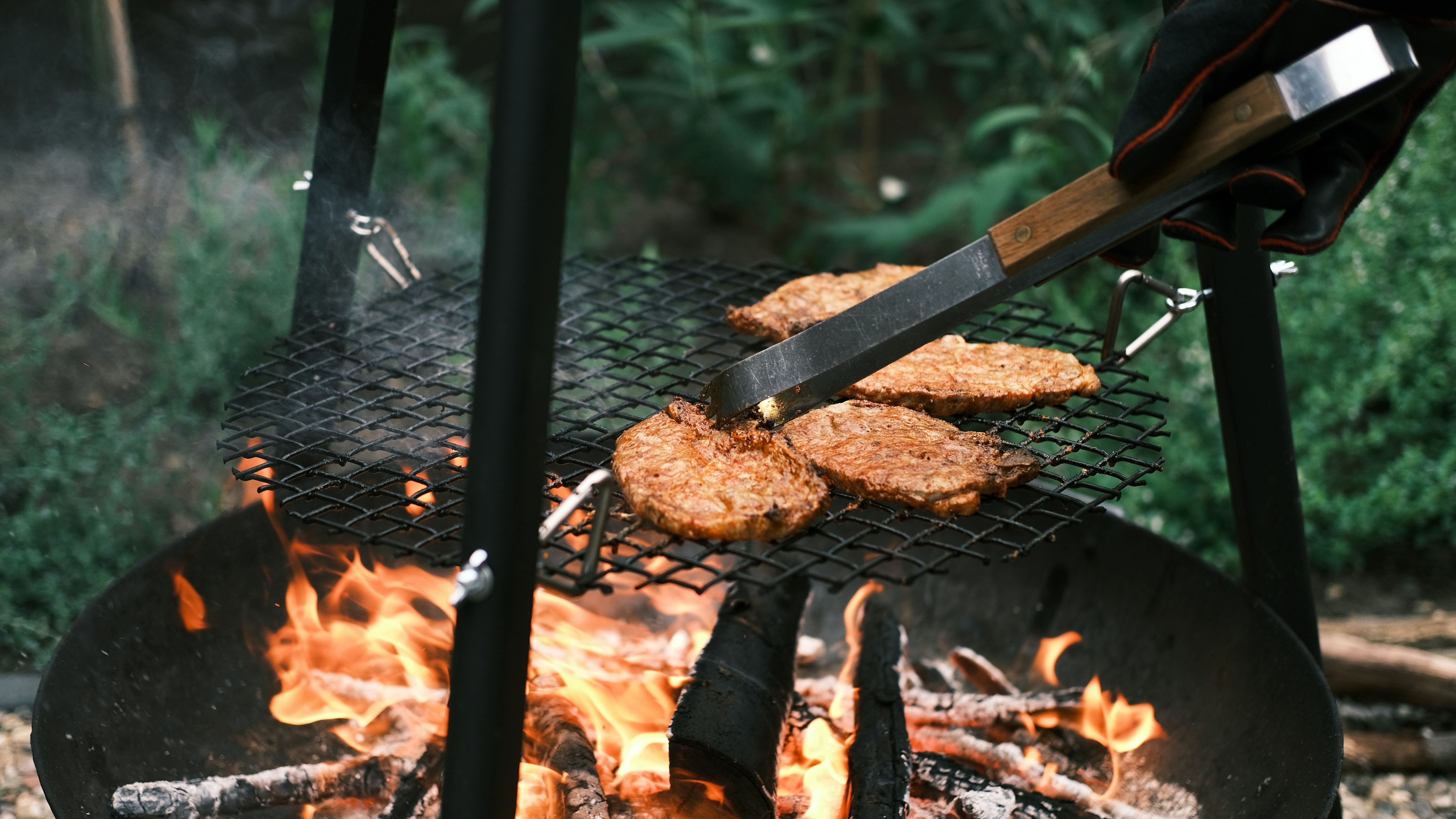 grilled meat on charcoal grill