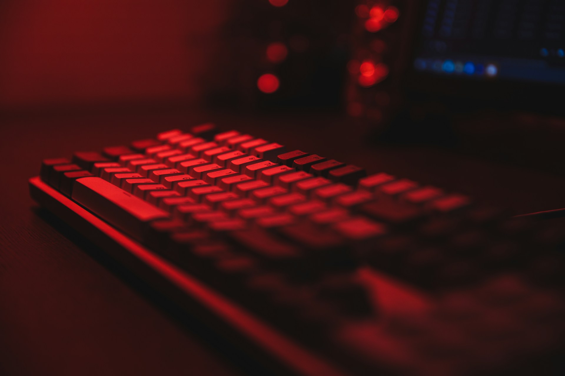 black and red computer keyboard