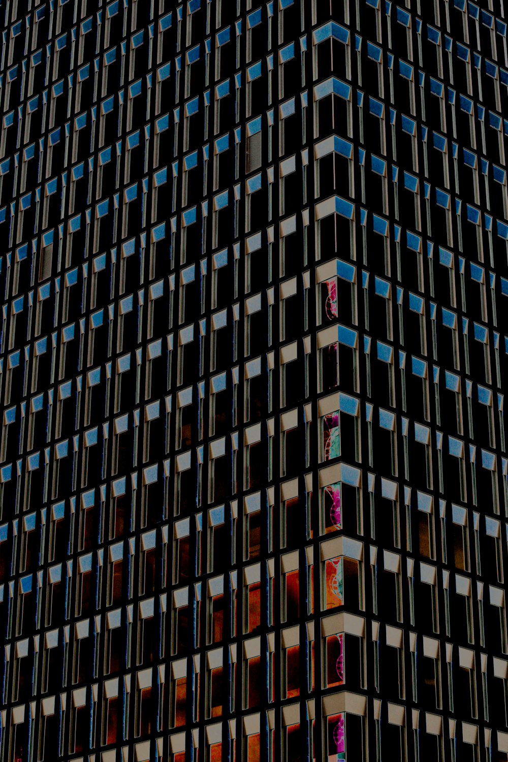 blue and white concrete building