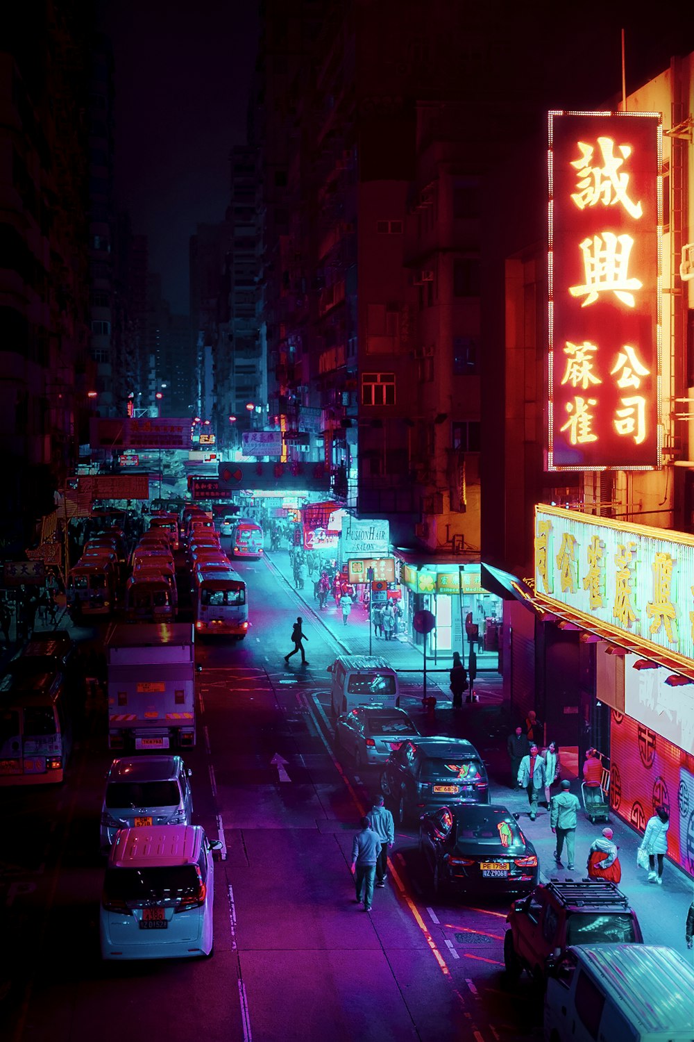 cars on road during night time