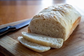 bread on brown wooden table