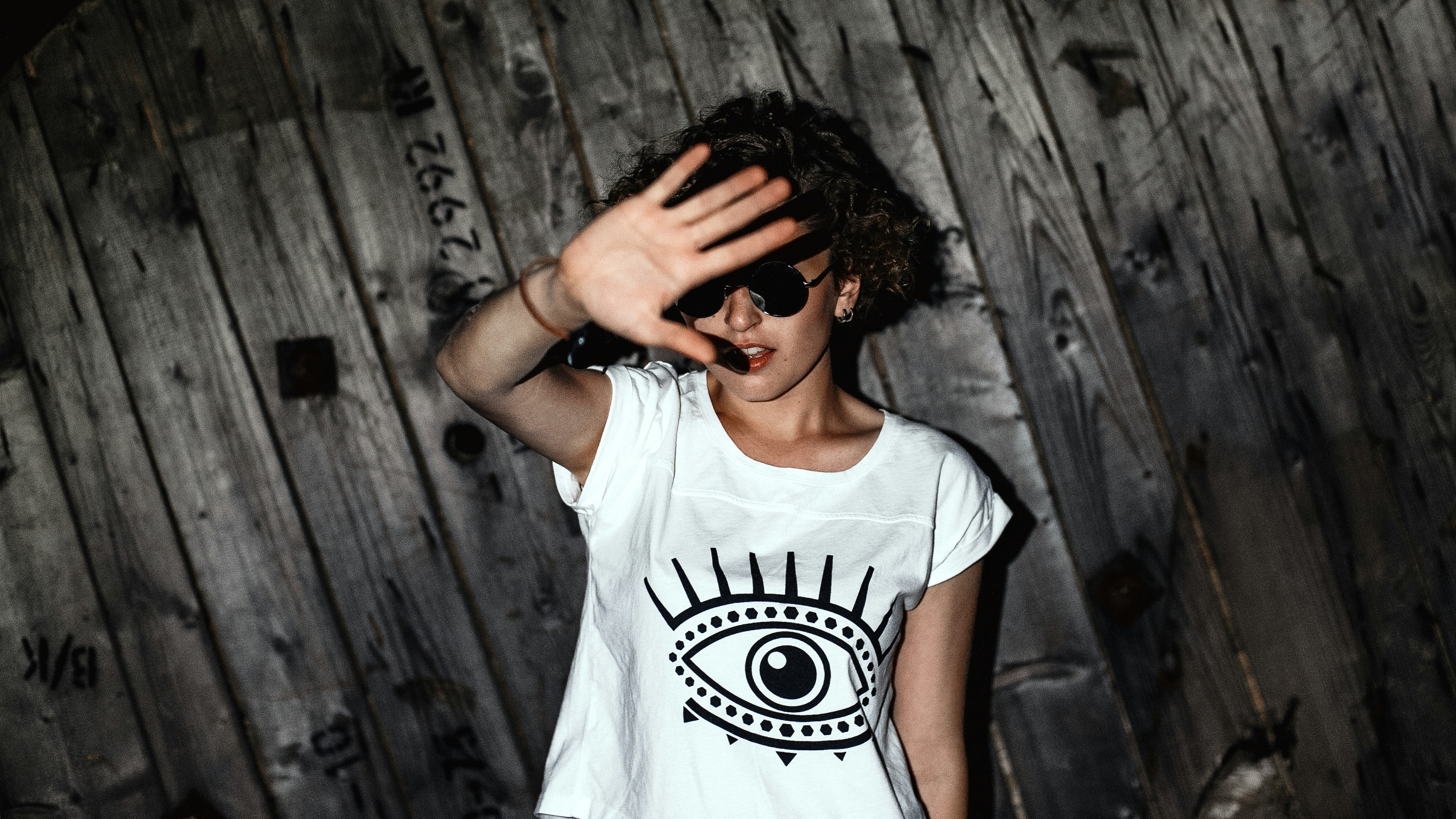 t-shirt flatlay on white