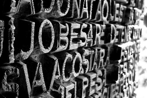 A detailed view of volumetric letters and signage.