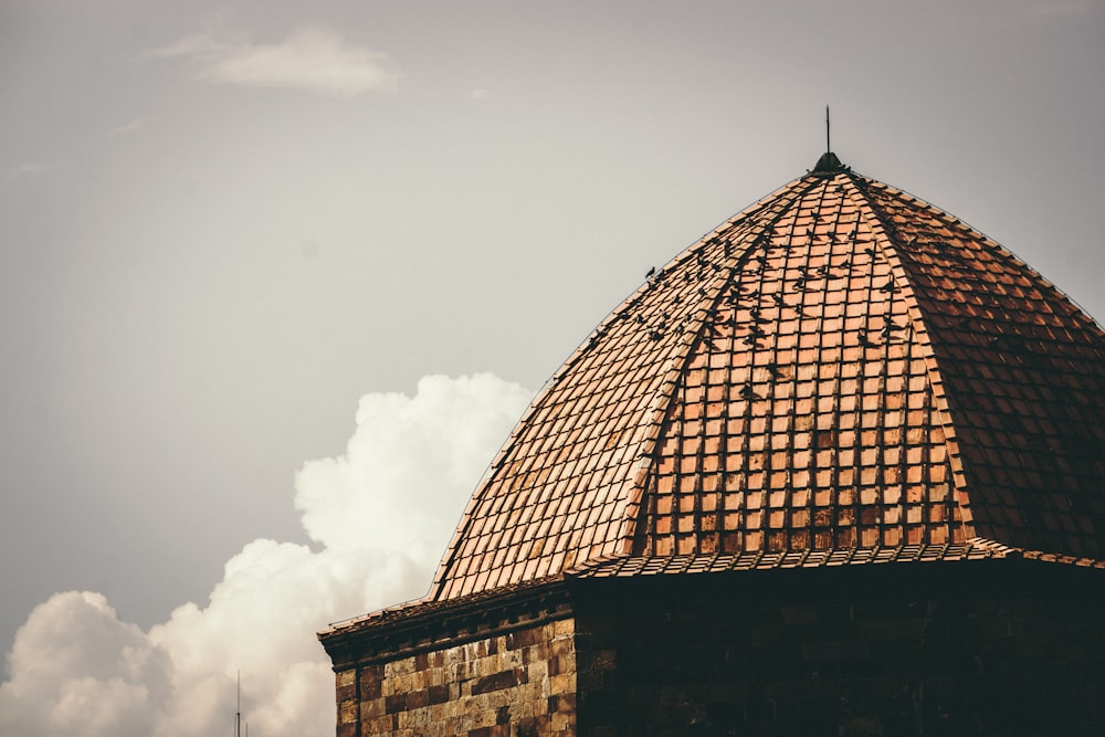 brown and black concrete building under white clouds during daytime