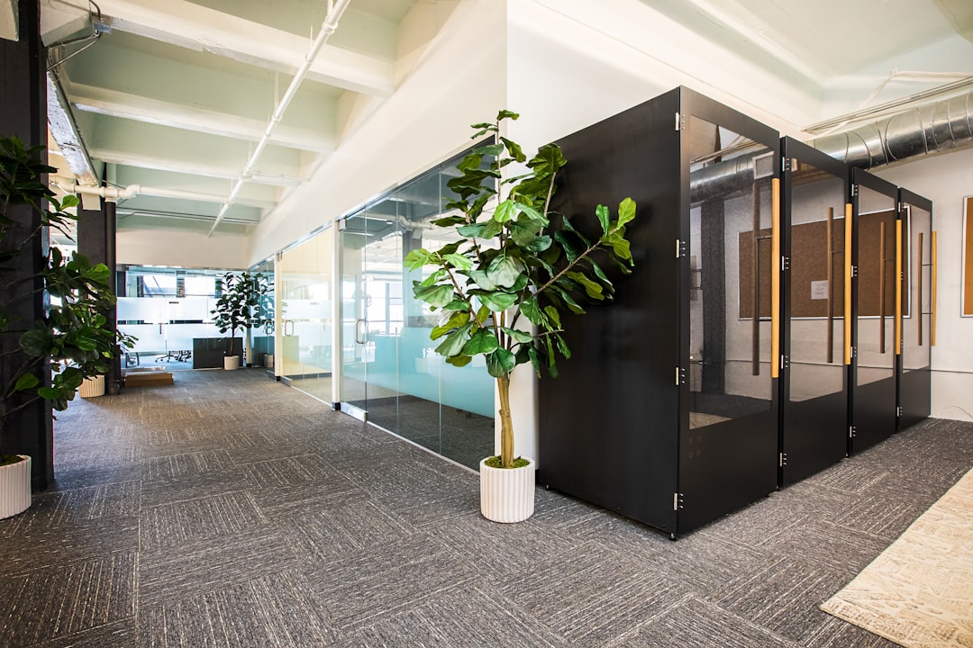 green plant on white ceramic pot, Photo: Tri Nguyen Photography</p>
<p>Design: Uneebo Office Design