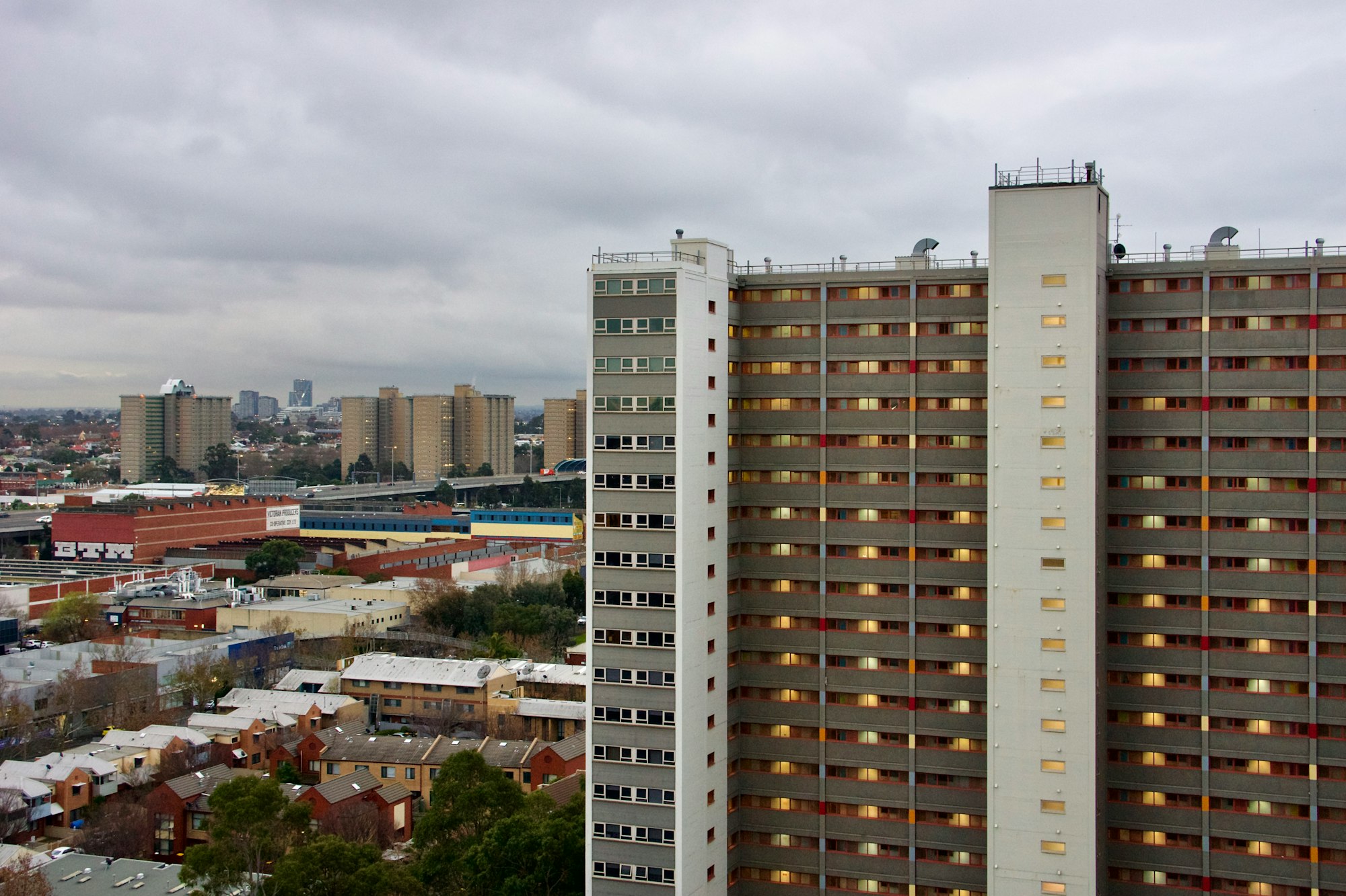 Some of the locked down towers in North Melbourne 3051, and Flemington 3031, Victoria Australia.
