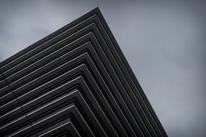 black and white concrete building