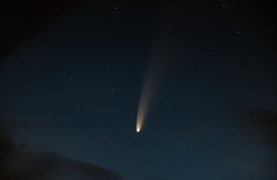 blue sky with stars during night time comet teams background