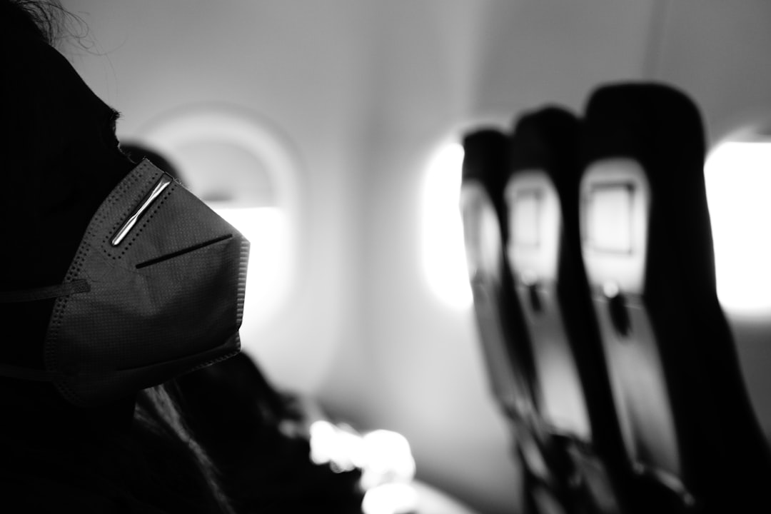 black and white photo of black and white textile, Wear a mask