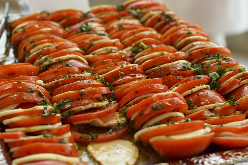 close up photo of sliced tomato