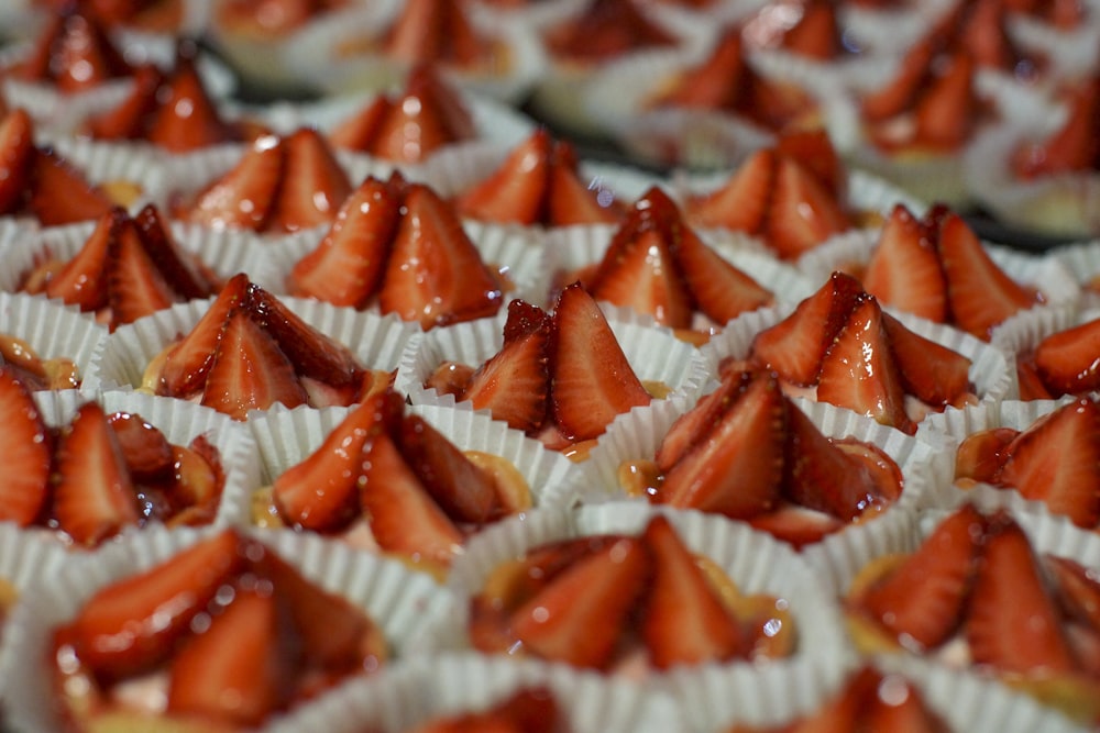 orange and white icing on white ceramic plate