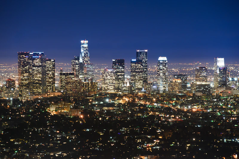 Vibrant Sydney city lights at night