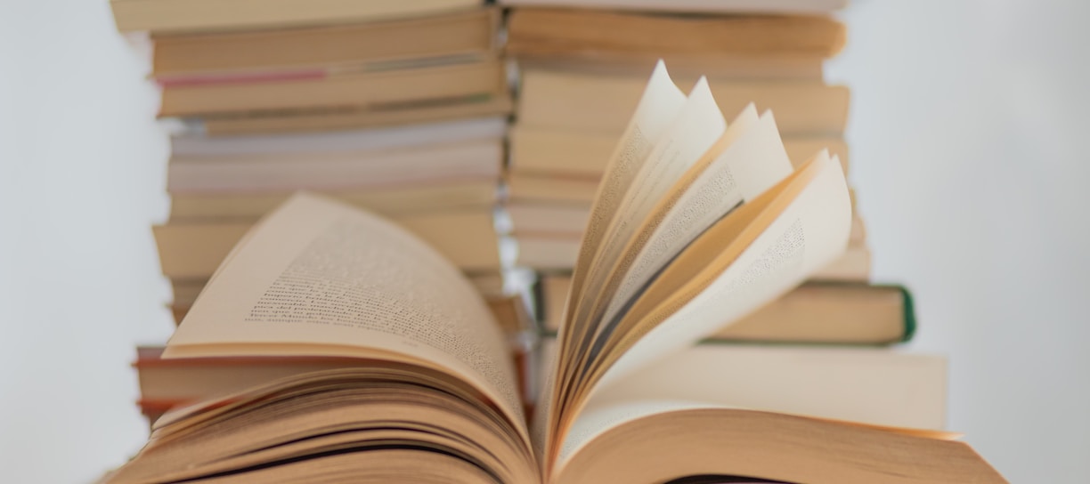 white book on brown wooden table