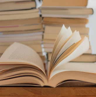 white book on brown wooden table