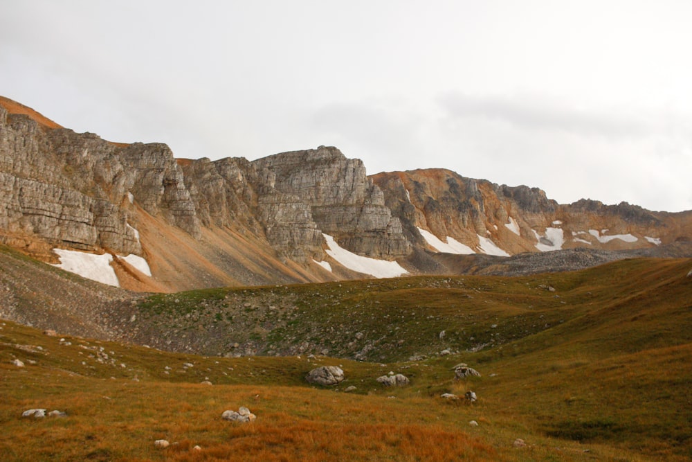 brown and gray rocky mountain under white sky during daytime