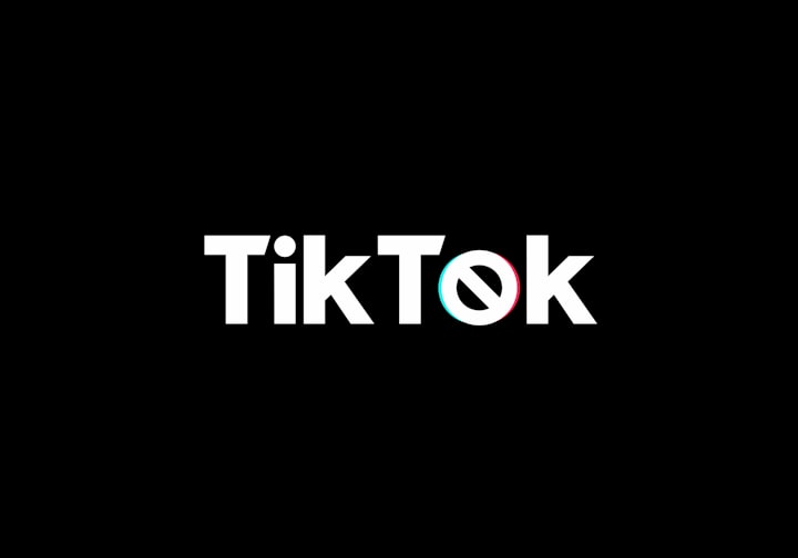 The word TikTok with the o replaced by the symbol 'Stop'