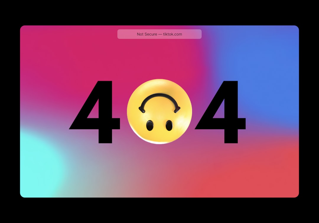 blue and white star illustration, TikTok 404 page