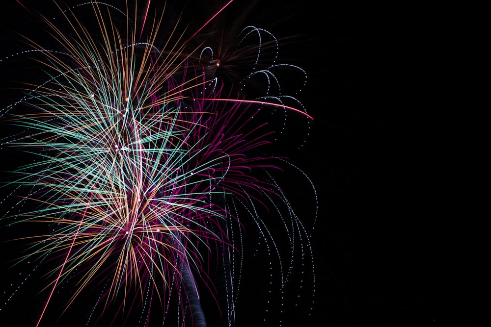 white and red fireworks display