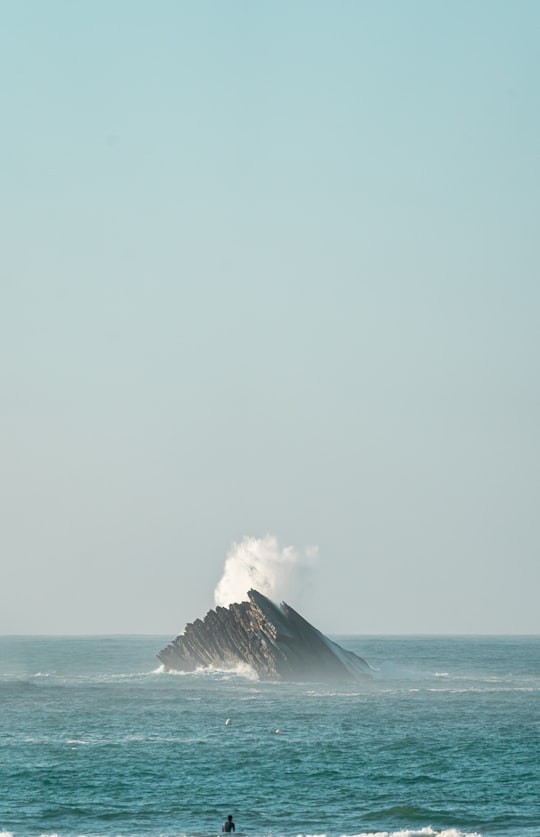 white ice formation on sea during daytime in Peniche Portugal