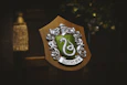 gold and green lion logo