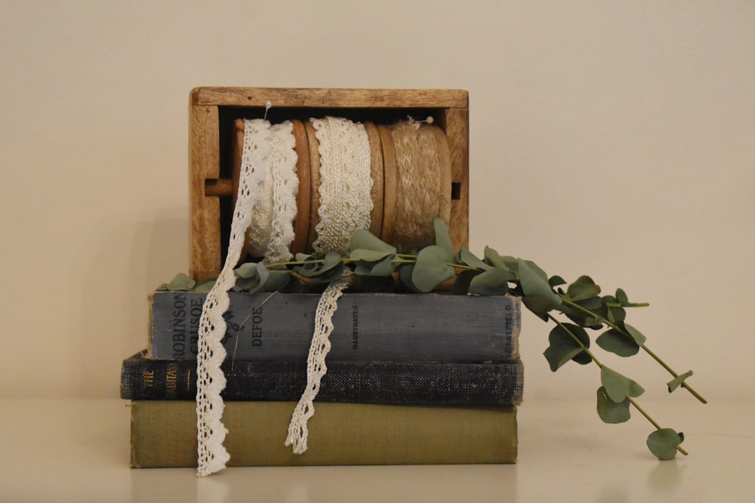 brown wooden box with green plant