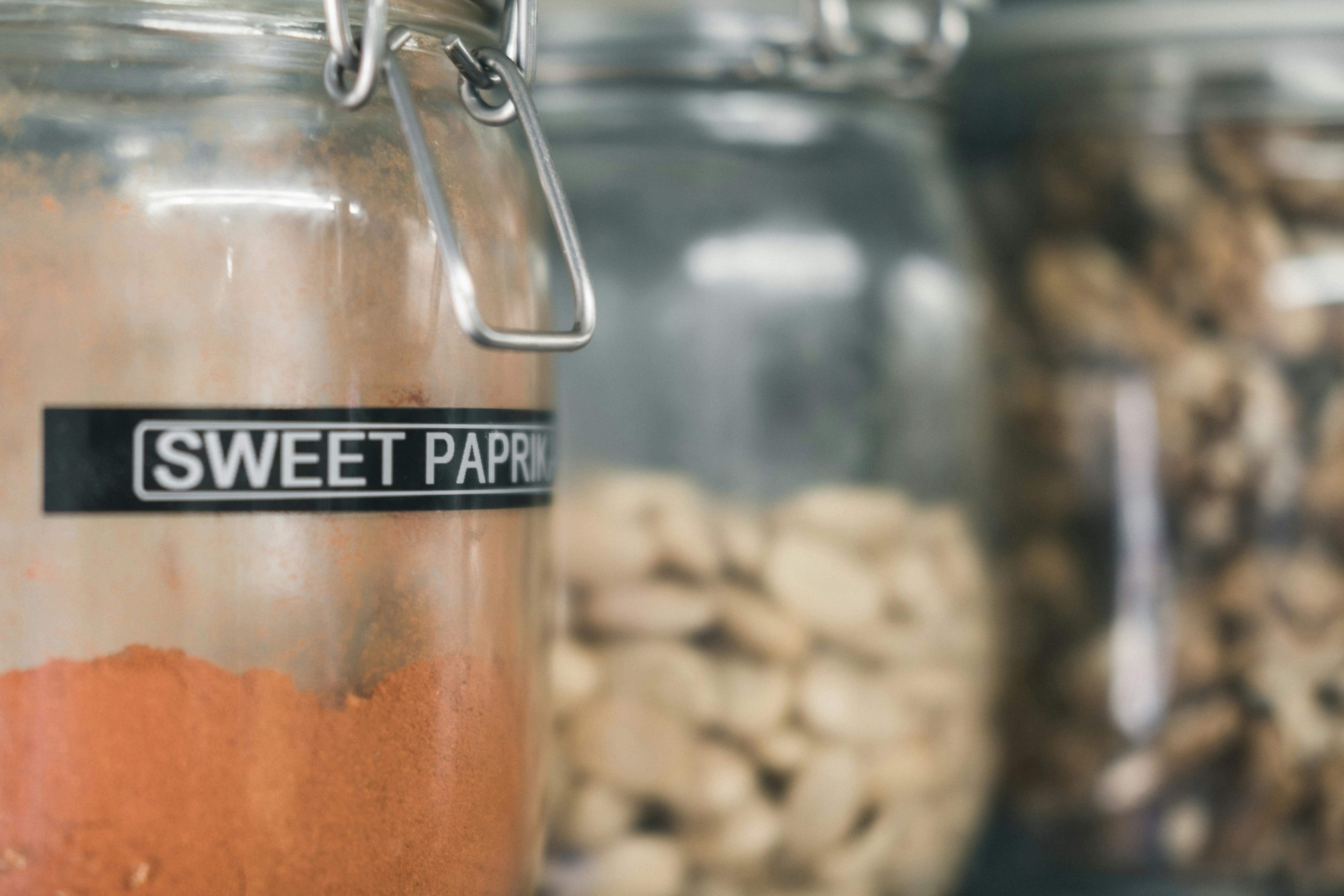 Jar with brown liquid