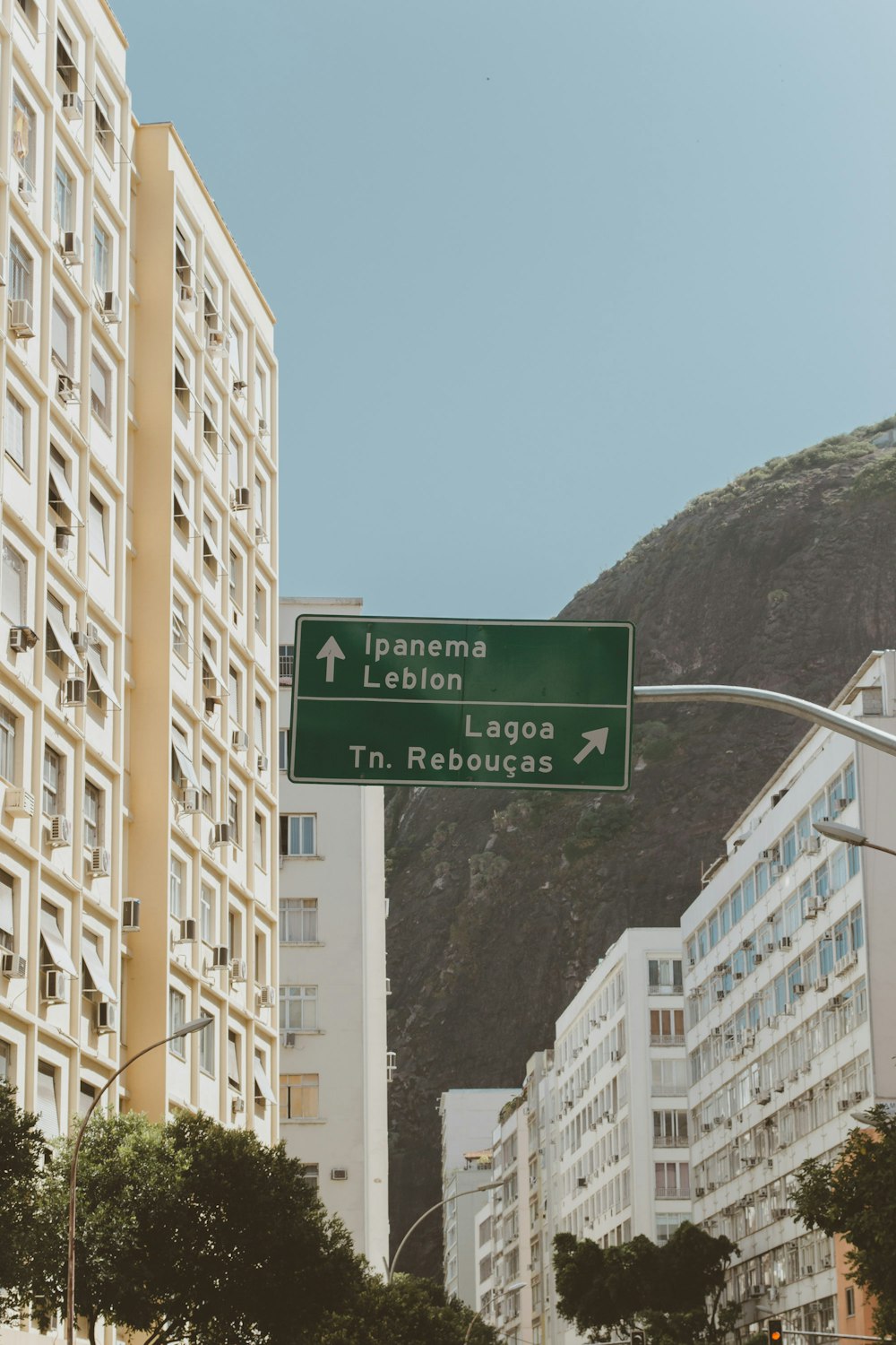 green and white street sign