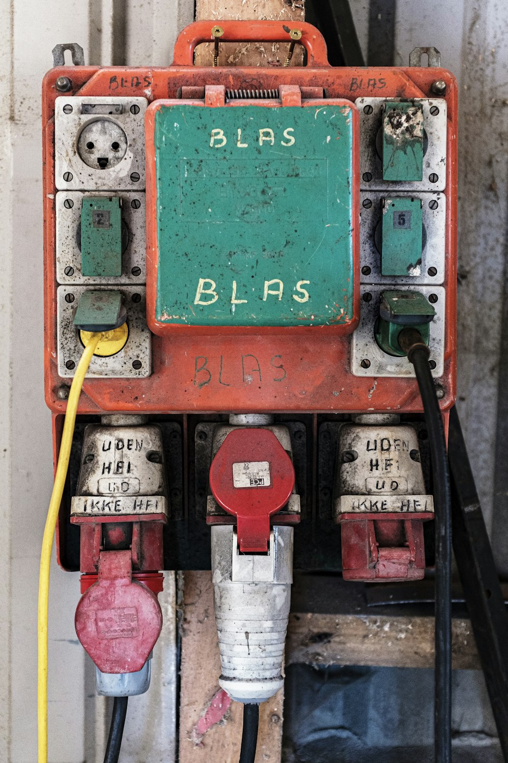 red and black gas pump