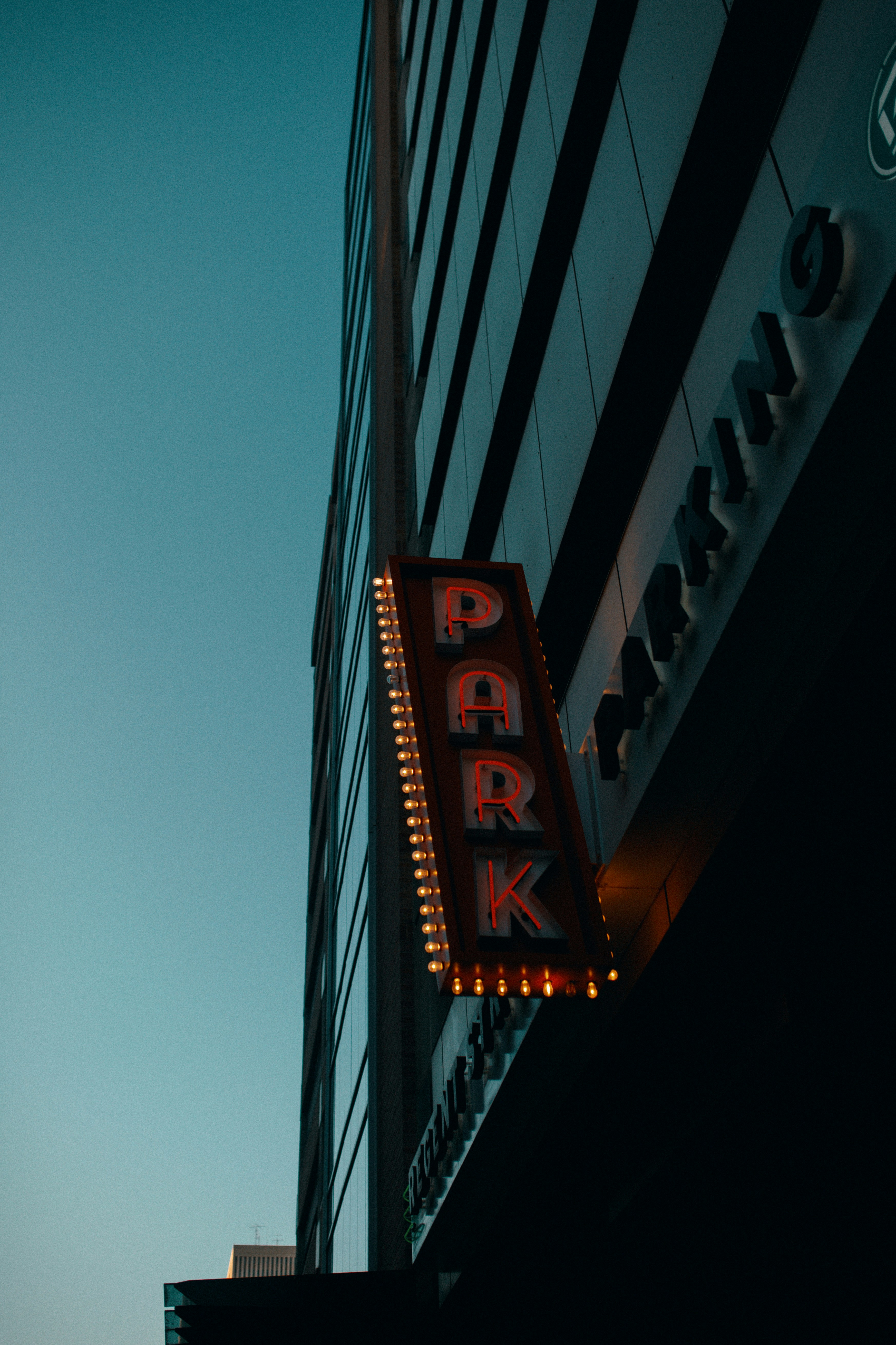 low angle photo of lighted building
