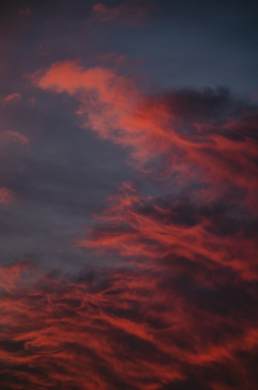 orange and blue cloudy sky