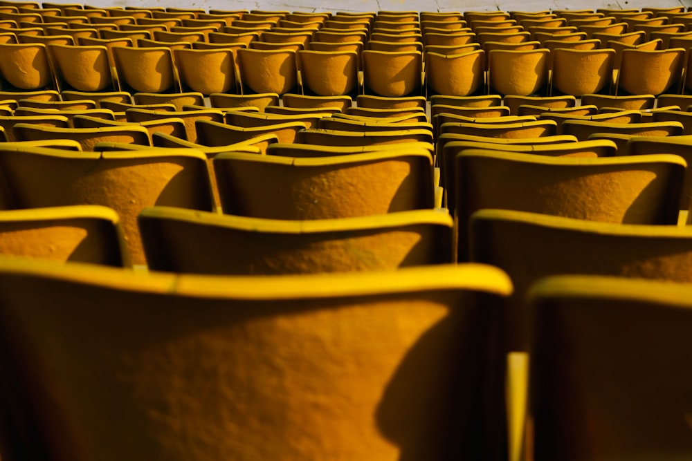 brown plastic chairs on brown wooden floor