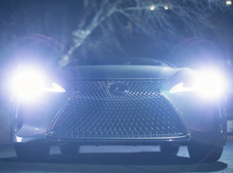 a car that is lit up at night