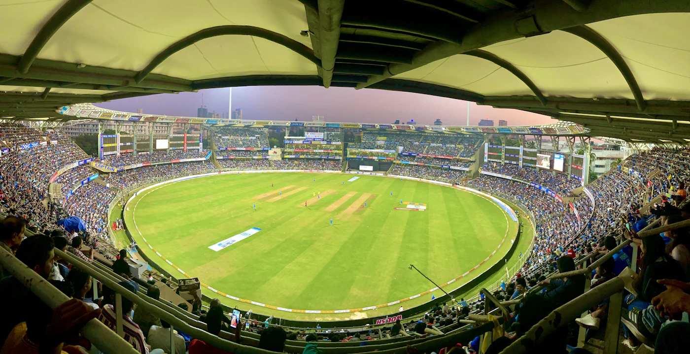 IPL stadium night match crowd
