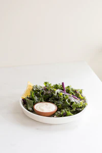Fresh kale salad bowl