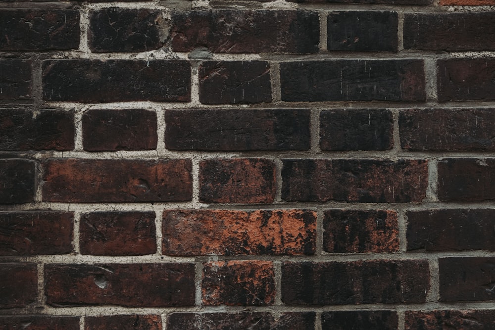 brown and black brick wall