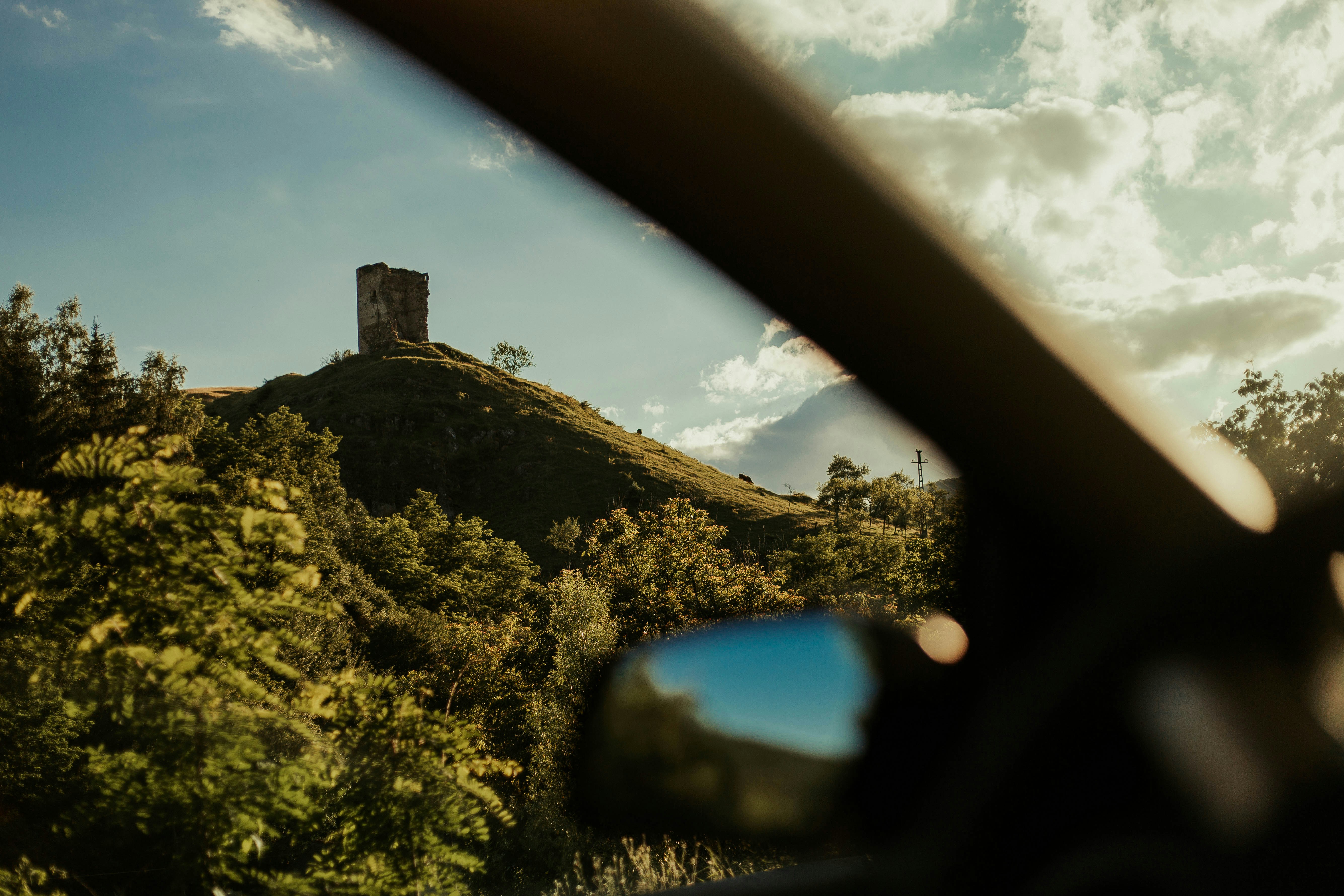 alberi verdi sotto nuvole bianche e cielo blu durante il giorno