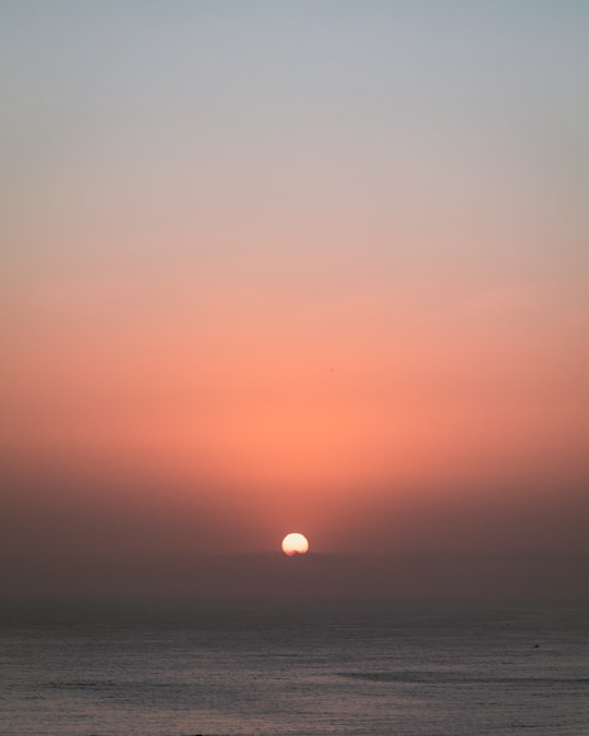 sun over the sea during sunset in Agadir Morocco