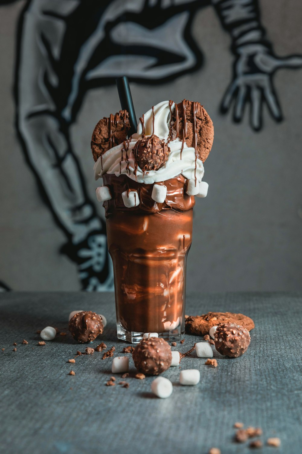 ice cream in clear glass cup