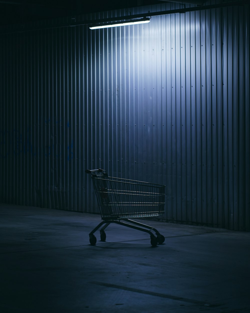 shopping cart in a room