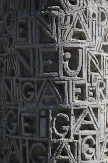 Close-up of an ancient artifact with mysterious engravings.