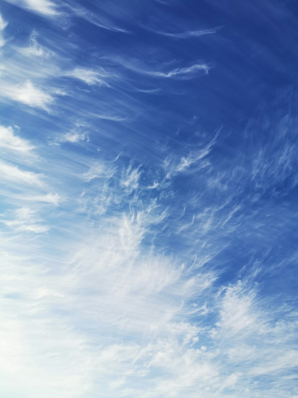 blauer Himmel mit weißen Wolken tagsüber