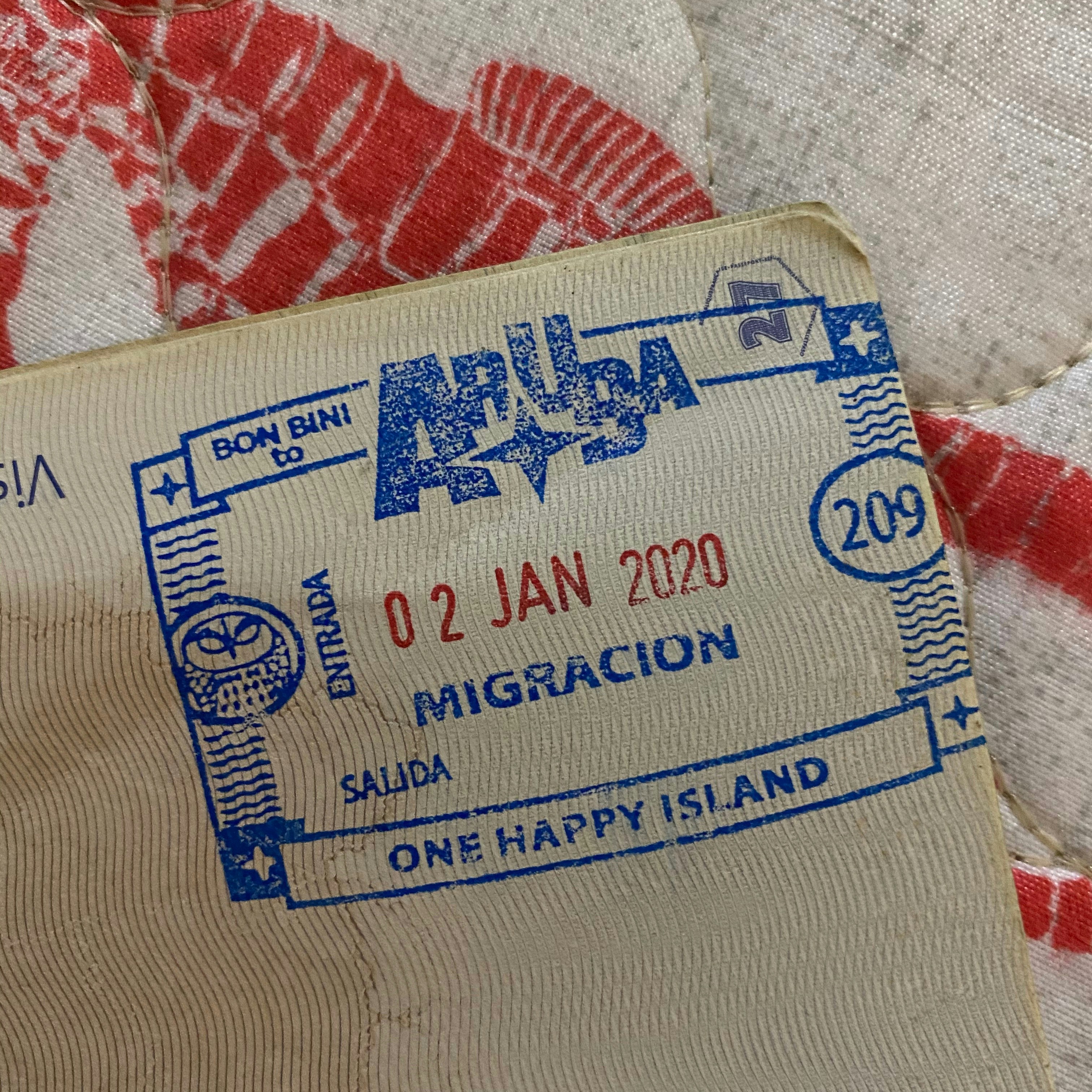 Aruba passport stamp