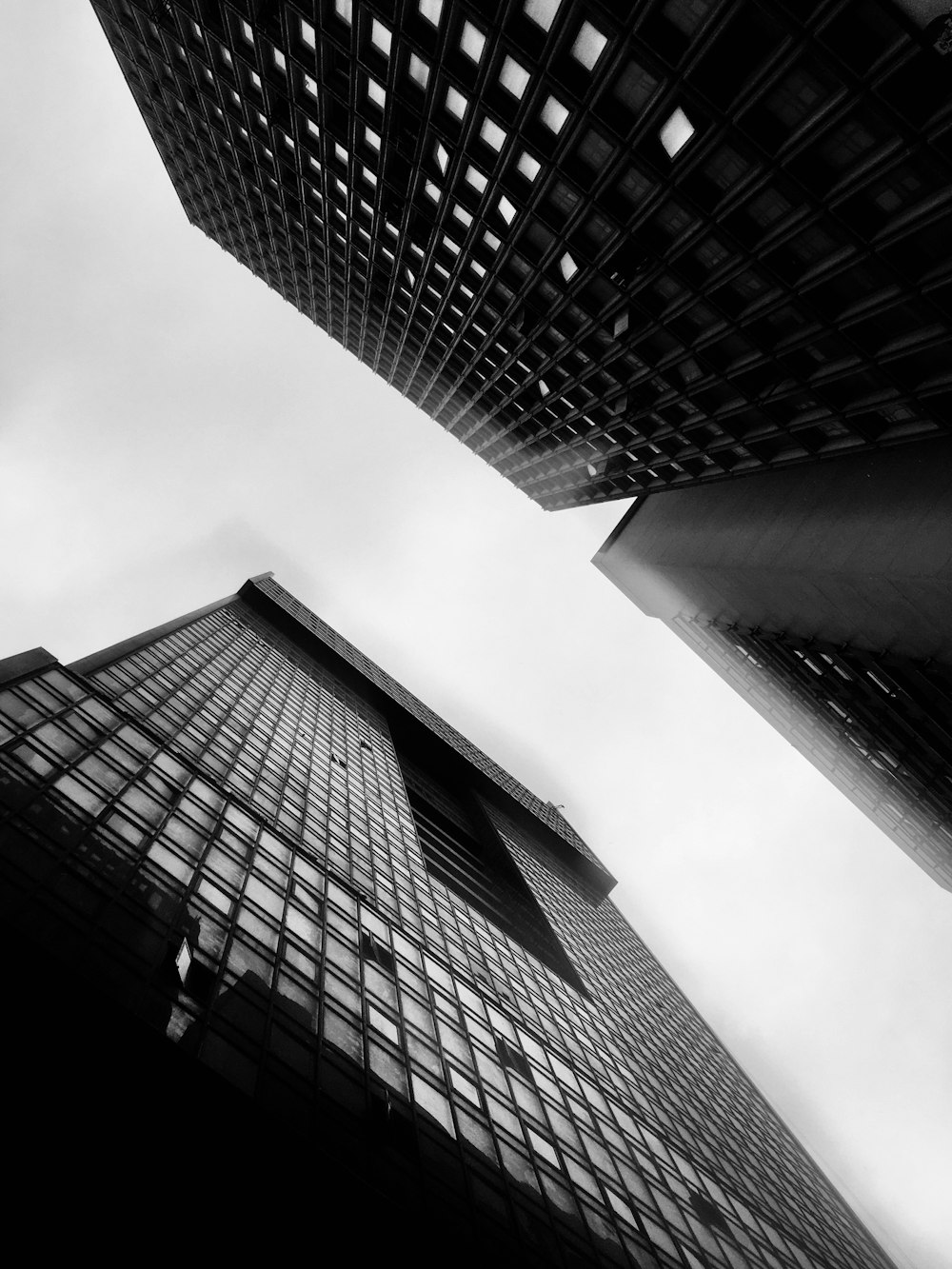 grayscale photo of high rise building