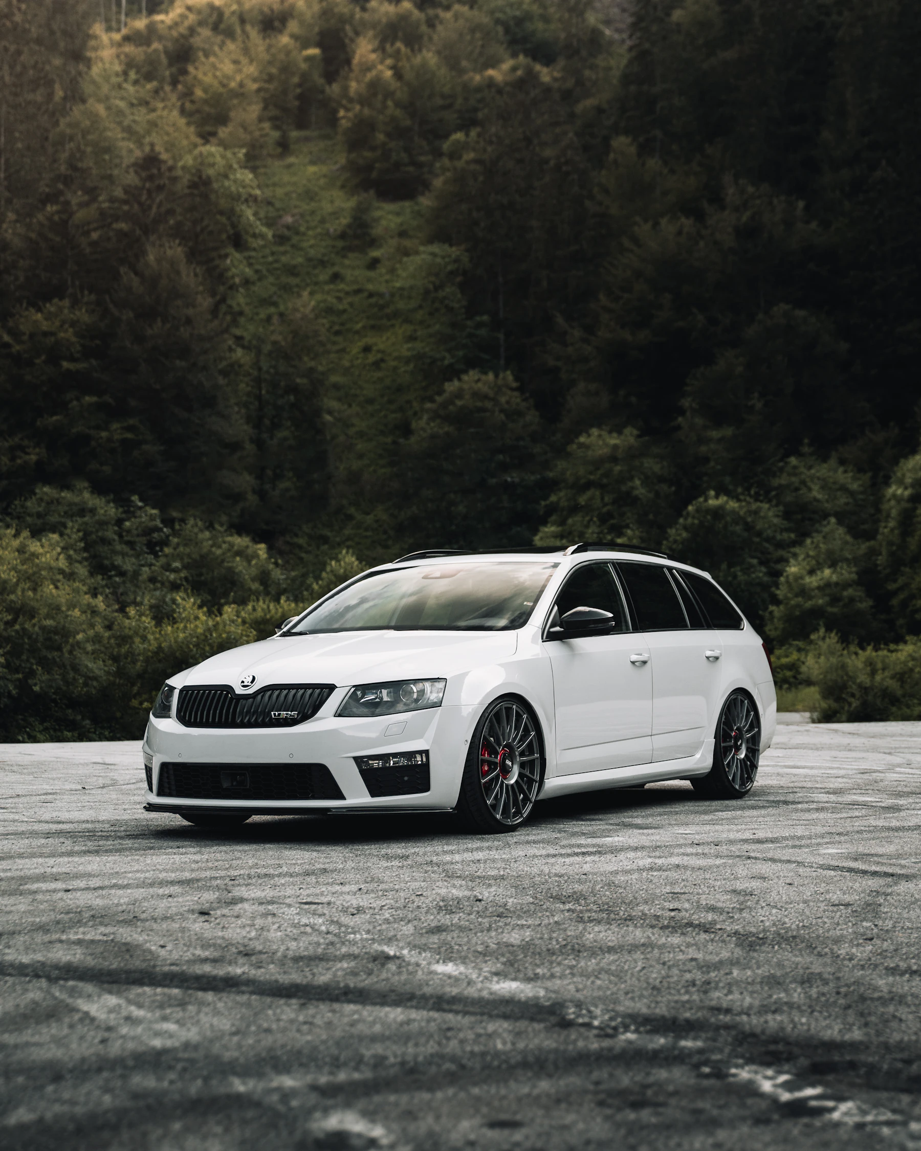 White Mercedes-Benz C-Class on the road