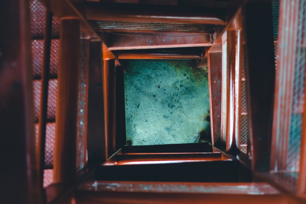 brown wooden framed glass window