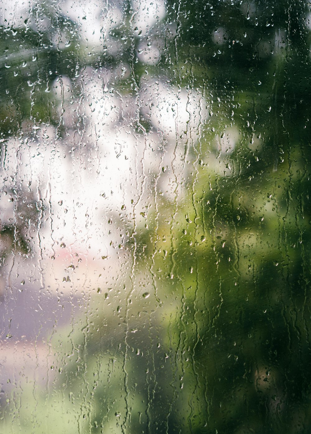 water droplets on glass window