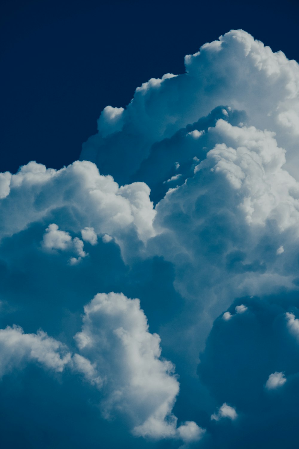 white clouds and blue sky