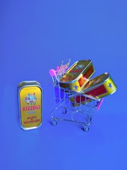 yellow and white labeled can