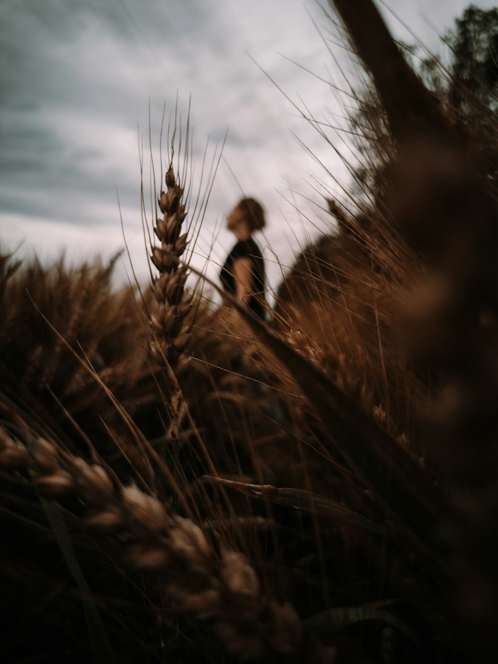 man in black jacket standing on brown grass field during daytime