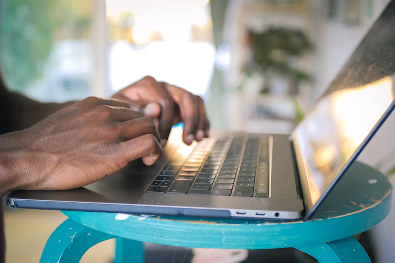 Productivity workspace with laptop